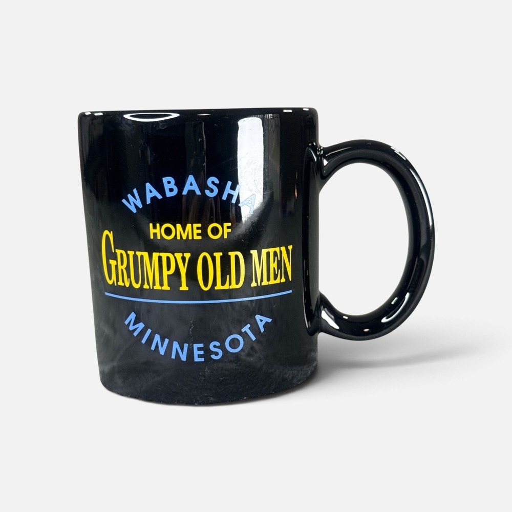 Wabasha Minnesota Home of Grumpy Old Men Black Ceramic Coffee Mug Souvenir